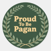 Sticker Rond Proud2BePagan (Devant)