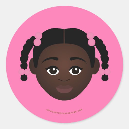 Sticker Rond #Proud2BNaturalMe Choose-My-Complexion (Devant)