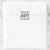 Sticker Rond Proud army dad (Sac)