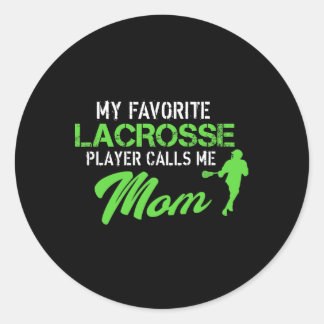 Sticker Rond Proud Lacrosse Maman Goalie Joueur favori Graphiqu
