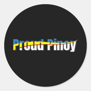 Sticker Rond Prouesse Pinoy - Philippines Drapeau Tagalog