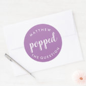 Sticker Rond Prouvé la Lavande de l'outil d'interrogation viole (Enveloppe)