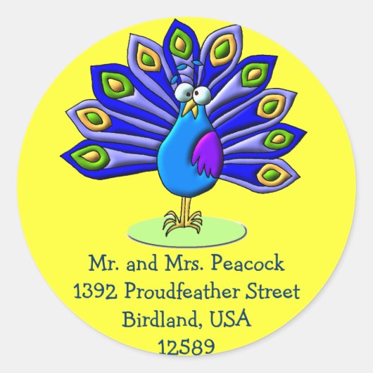 Sticker Rond Prouve Peacock (Devant)