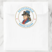 Sticker Rond Providence Rhode Island Colonial (Sac)