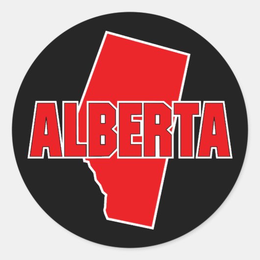 Sticker Rond Province de l'Alberta (Devant)