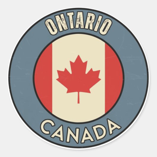 Sticker Rond Province de l'Ontario Canada (Devant)