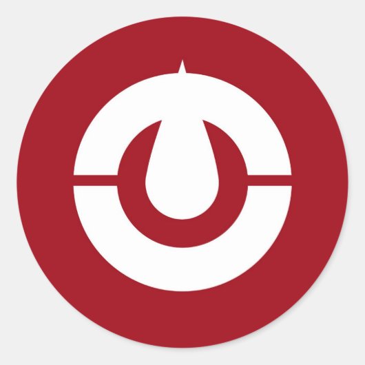 Sticker Rond province du japon préfecture de drapeau kochi (Devant)