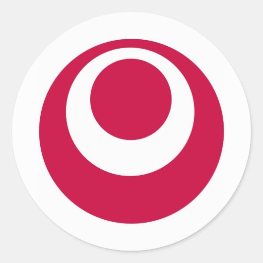 Sticker Rond province du japon préfecture de drapeau okinawa (Devant)