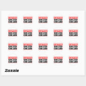 Sticker Rond Prudence instruite Chicano (Feuille)