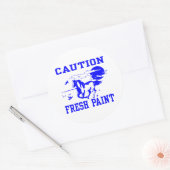 Sticker Rond prudence peinture fraîche (Enveloppe)