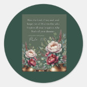 Sticker Rond Psalm 103:2-3 Healing Scripture Bible Verse Card  (Devant)
