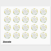 Sticker Rond Psalm 27:1 Scripture Buttercups Light Salvation (Feuille)
