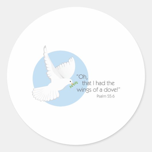Sticker Rond Psalm Dove (Devant)