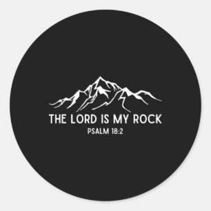 Sticker Rond Psaume 182 Le Seigneur est mon Rocher, Verset de l