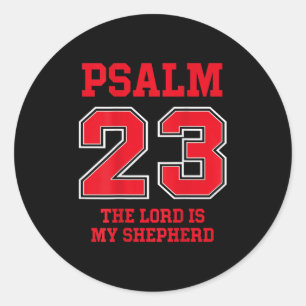 Sticker Rond Psaume 23 L'Éternel Est Mon Berger, Design Sur Le