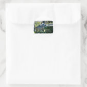 Sticker Rond Psaume 42:1 et frontière blanche cerf (Sac)