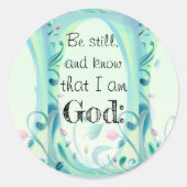 Sticker Rond Psaume 46 Être Encore Rose Floral (Devant)