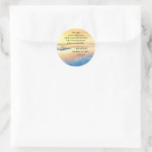 Sticker Rond Psaume 65:8 Vous lancez Chansons de la Joie Bible  (Sac)