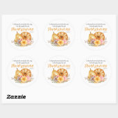 Sticker Rond Psaume 69:30 Thanksgiving Verse Citrouille Automne (Feuille)