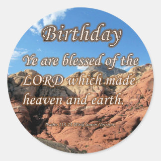 Sticker Rond Psaume d'anniversaire 115-15