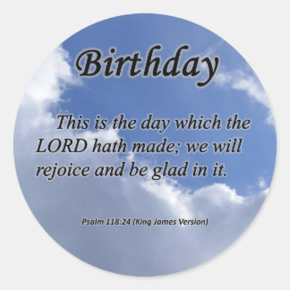 Sticker Rond Psaume d'anniversaire 118-24