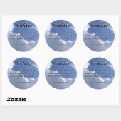Sticker Rond Psaume d'anniversaire 118-24 (Feuille)