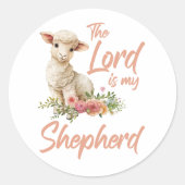 Sticker Rond Psaumes 23 Le Seigneur Est Mon Pasteur Foi Chrétie (Devant)