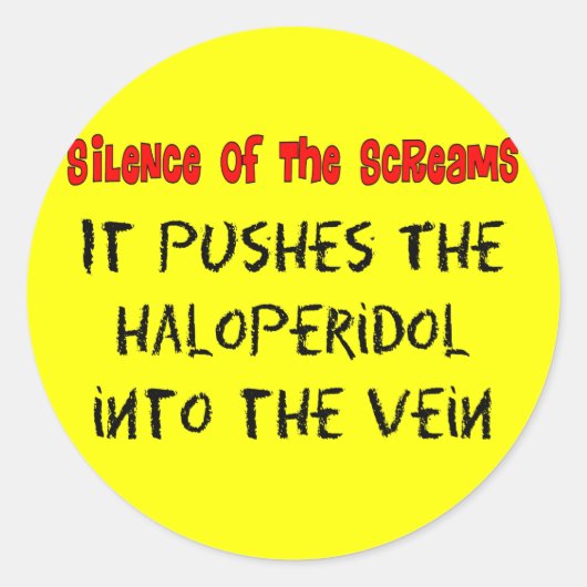 Sticker Rond Psych Infirmière Cadeaux Hilarious (Devant)