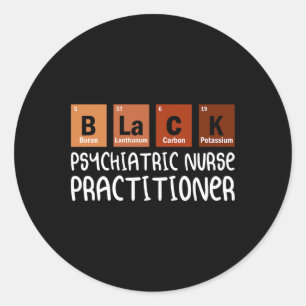 Sticker Rond Psych Np Psychiatrique Infirmière Praticien Soins