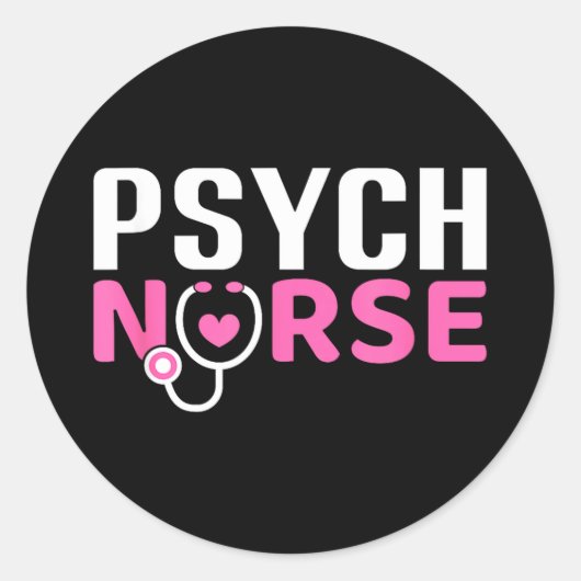 Sticker Rond Psych Nurse Believe In Yourself Sitive Quote Desig (Devant)
