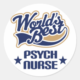 Sticker Rond Psych Nurse Cadeau