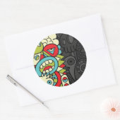 Sticker Rond Psychedelic Patterns (Enveloppe)