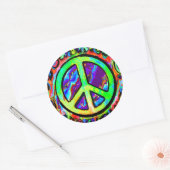 Sticker Rond Psychédélic peace sign (Enveloppe)