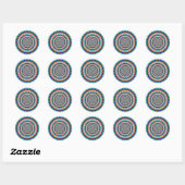 Sticker Rond Psychedélie (Feuille)