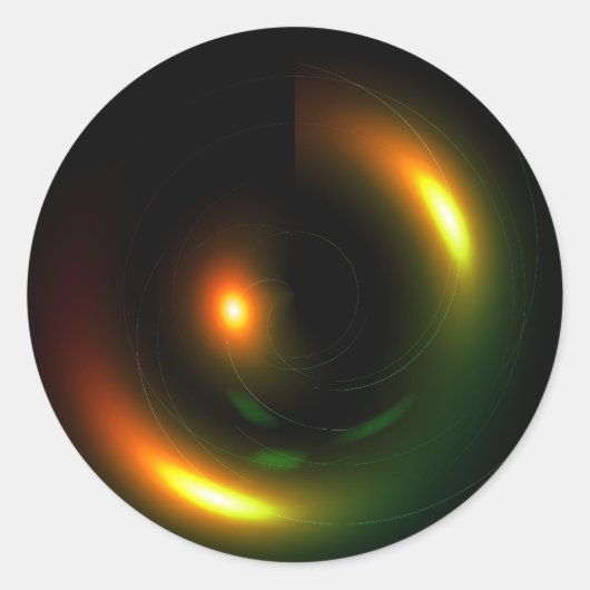 Sticker Rond psychédélique (Devant)