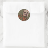 Sticker Rond Psycho Sack Singe (Sac)