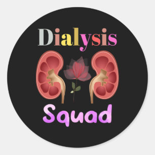 Sticker Rond Psychologie de l'équipe de dialyse Néphrologie Mal