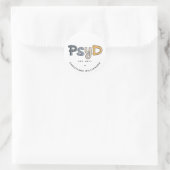 Sticker Rond Psychologue PsyD sur mesure (Sac)