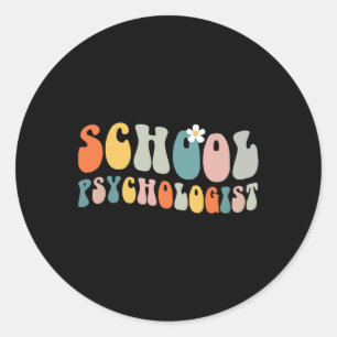 Sticker Rond Psychologue Super Retro Vintage