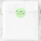 Sticker Rond PT au travail (Sac)