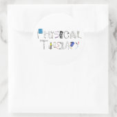 Sticker Rond PT au travail (Sac)