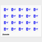 Sticker Rond pt bleu royal (Feuille)