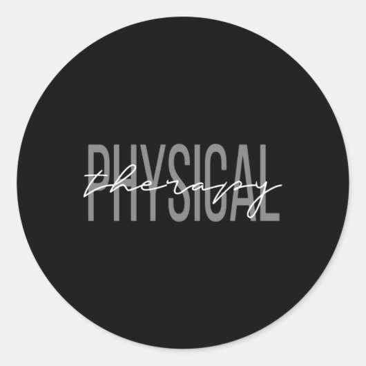 Sticker Rond Pt de thérapie physique (Devant)