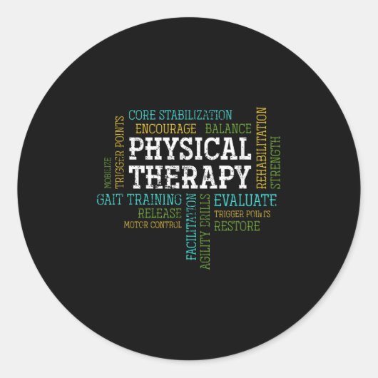 Sticker Rond Pta Physical Motivational Therapy Gift Physical Th (Devant)
