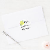Sticker Rond PTL Il ne change jamais (Enveloppe)