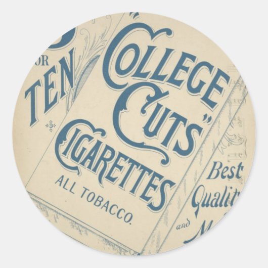 Sticker Rond publicité pour cigarettes (Devant)
