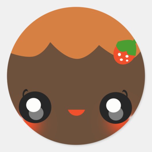 Sticker Rond Pudding au chocolat (Devant)
