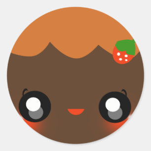 Sticker Rond Pudding de chocolat