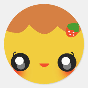 Sticker Rond Pudding de Kawaii