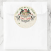 Sticker Rond Pudding de Noël fait maison de à de personnalisées (Sac)